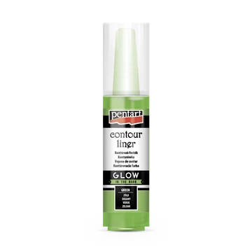 Pentart kontúrozó festék Glow in the dark 20 ml - zöld