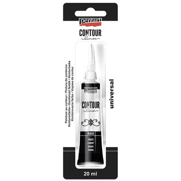 Pentart kontúrozó festék 20 ml - fekete