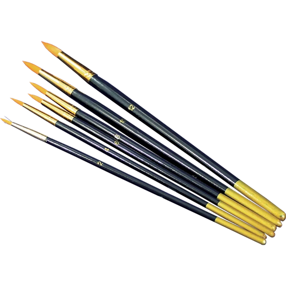 Hegyes ecset szett - 6 részes