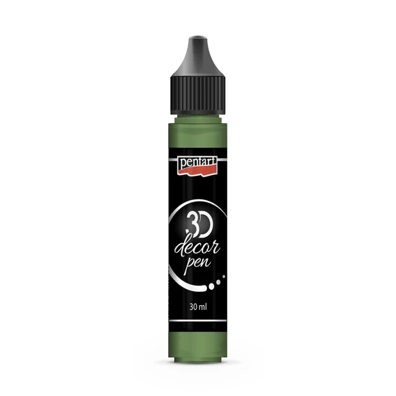 Pentart 3D dekortoll 30 ml - átlátszó fluoritzöld