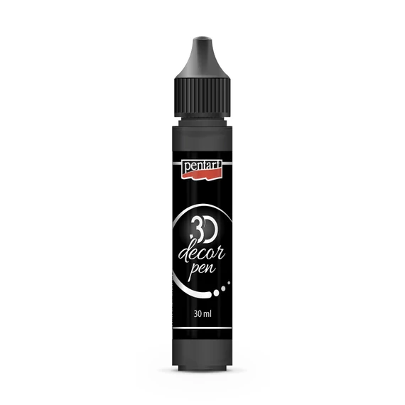 Pentart 3D dekortoll 30 ml - fekete