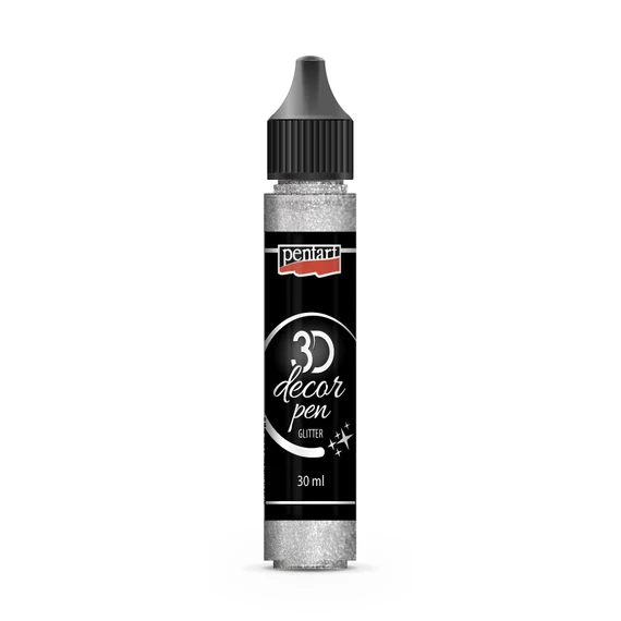 Pentart 3D dekortoll 30 ml - csillogó ezüst