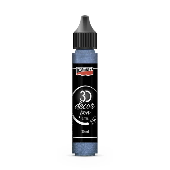 Pentart 3D dekortoll 30 ml - csillogó kékezüst