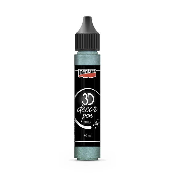 Pentart 3D dekortoll 30 ml - csillogó türkizezüst