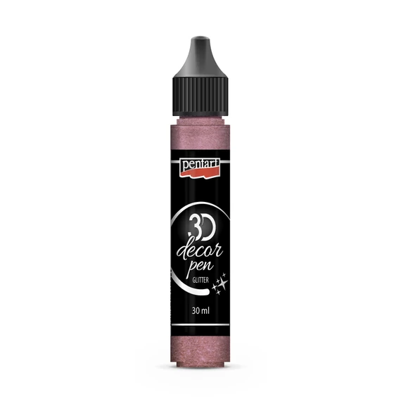 Pentart 3D dekortoll 30 ml - csillogó rózsaezüst