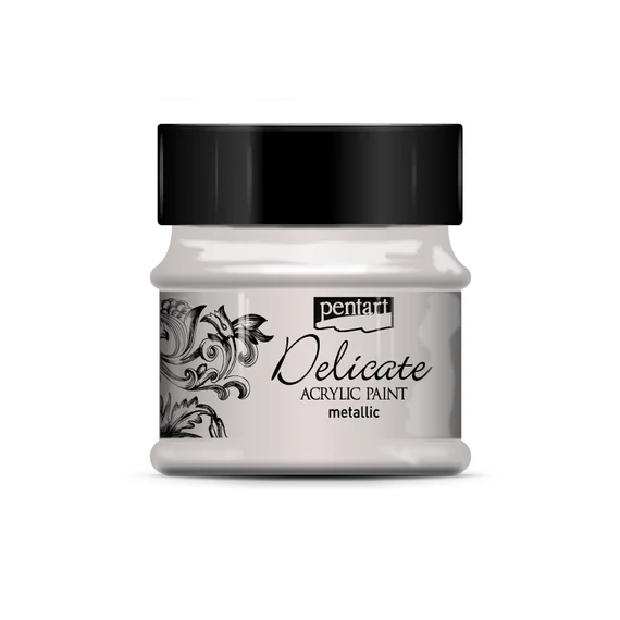 Pentart Delicate metál akrilfesték 50 ml - ezüst 