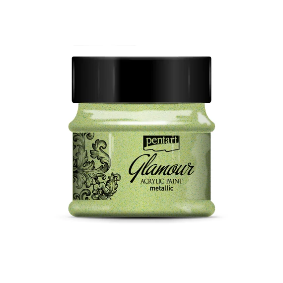 Pentart Glamour metál akrilfesték 50 ml - zöldarany
