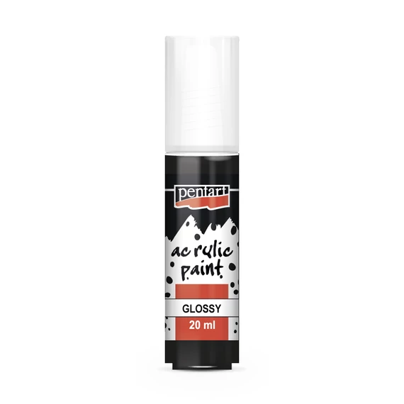 Pentart fényes akrilfesték 20ml - fekete