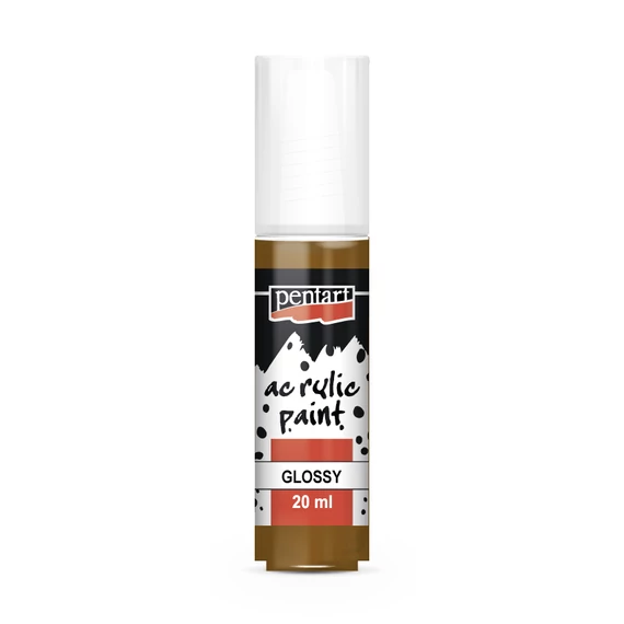 Pentart fényes akrilfesték 20ml - világosbarna