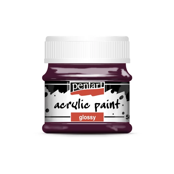 Pentart fényes akrilfesték 50ml - padlizsán