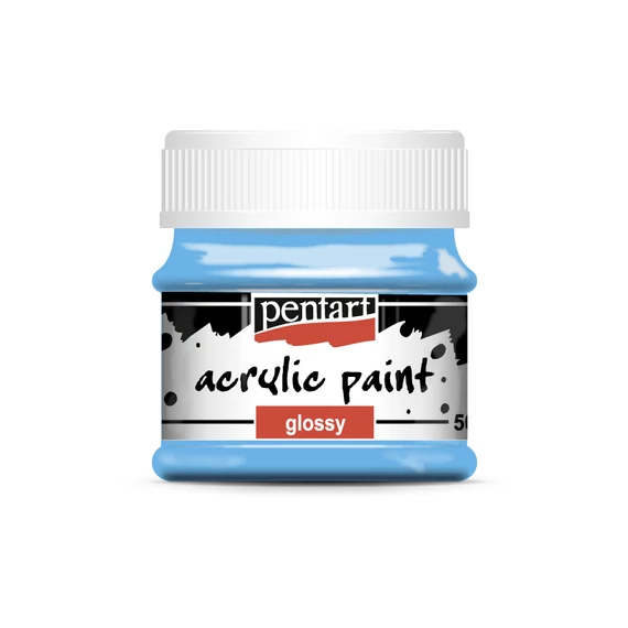 Pentart fényes akrilfesték 50ml - világoskék