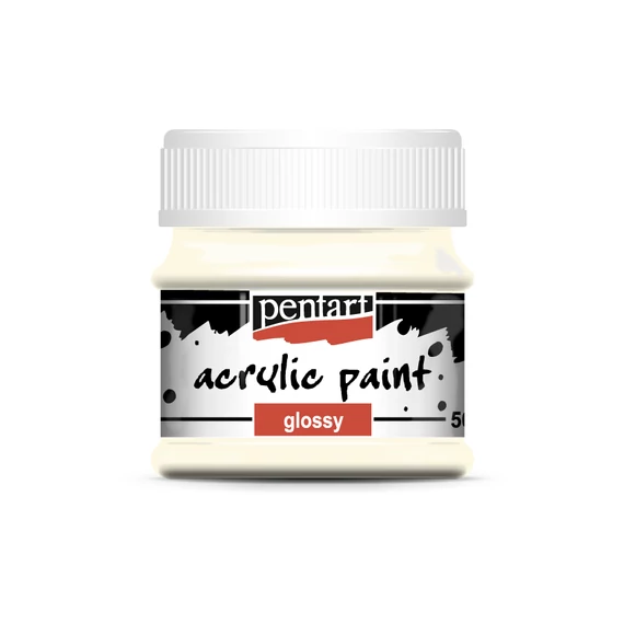 Pentart fényes akrilfesték 50ml - elefántcsont
