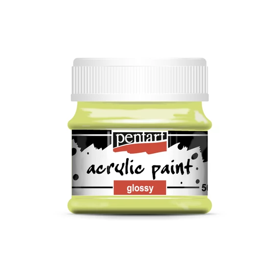 Pentart fényes akrilfesték 50ml - limezöld