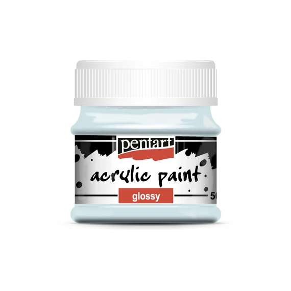 Pentart fényes akrilfesték 50ml - jégkék