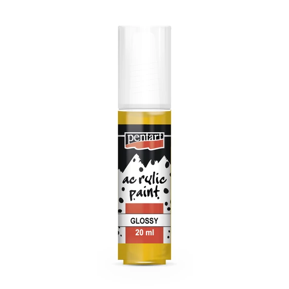 Pentart fényes akrilfesték 20ml - napsárga