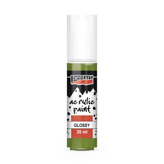 Pentart fényes akrilfesték 20ml - oliva