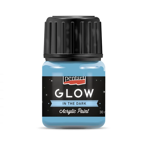 Pentart Glow sötétben világító akrilfesték 30 ml - kék