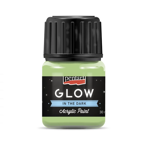 Pentart Glow sötétben világító akrilfesték 30 ml - zöld