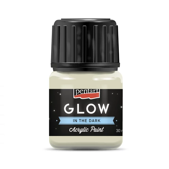 Pentart Glow sötétben világító akrilfesték 30 ml - zöldesfehér