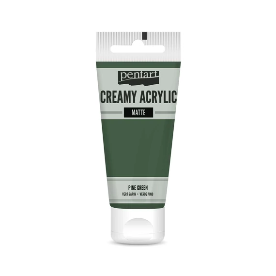 Pentart krémes matt akrilfesték 60 ml - fenyőzöld