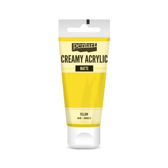 Pentart krémes matt akrilfesték 60 ml - sárga