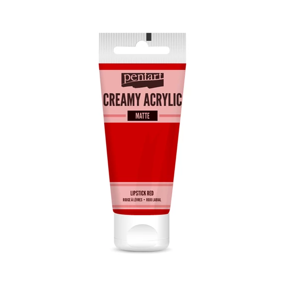 Pentart krémes matt akrilfesték 60 ml - rúzspiros
