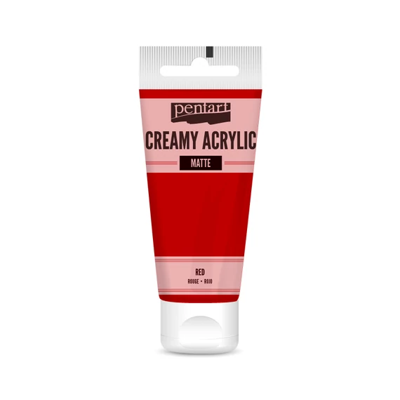 Pentart krémes matt akrilfesték 60 ml - piros
