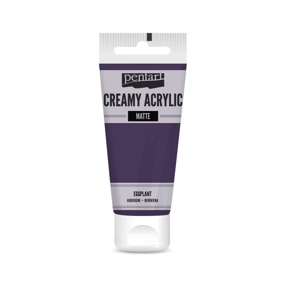 Pentart krémes matt akrilfesték 60 ml - padlizsán