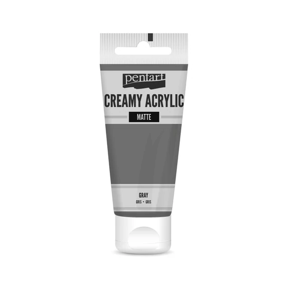 Pentart krémes matt akrilfesték 60 ml - szürke