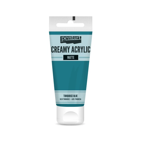 Pentart krémes matt akrilfesték 60 ml - türkizkék