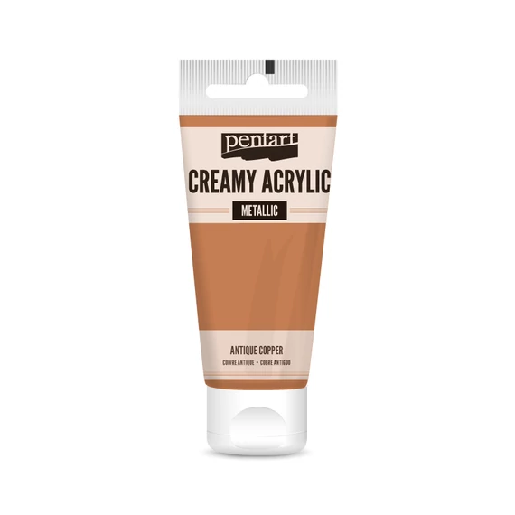 Pentart krémes metál akrilfesték 200 ml - antikréz