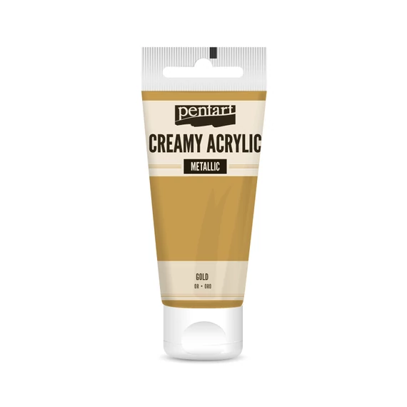 Pentart krémes metál akrilfesték 200 ml - arany