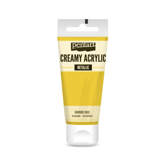 Pentart krémes metál akrilfesték 60 ml - barokkarany