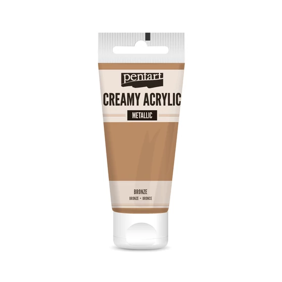 Pentart krémes metál akrilfesték 60 ml - bronz