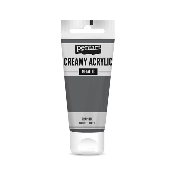 Pentart krémes metál akrilfesték 60 ml - grafit