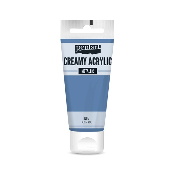 Pentart krémes metál akrilfesték 60 ml - kék