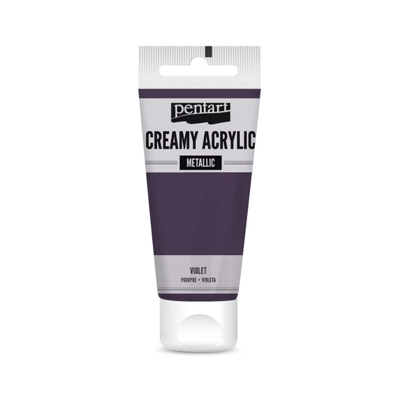 Pentart krémes metál akrilfesték 60 ml - lila