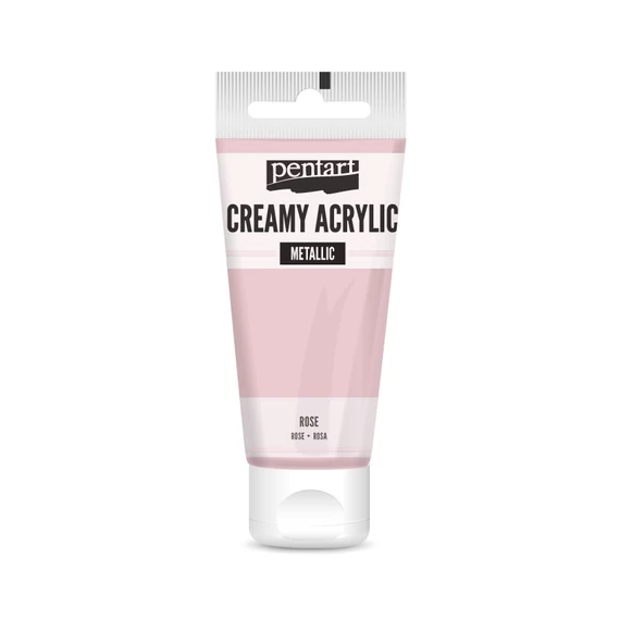 Pentart krémes metál akrilfesték 60 ml - rózsaszín