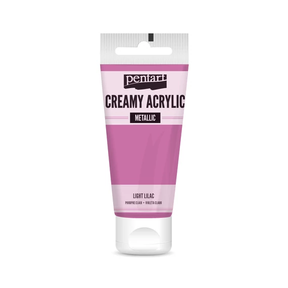 Pentart krémes metál akrilfesték 60 ml - világoslila