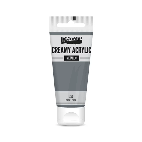 Pentart krémes metál akrilfesték 60 ml - ólom
