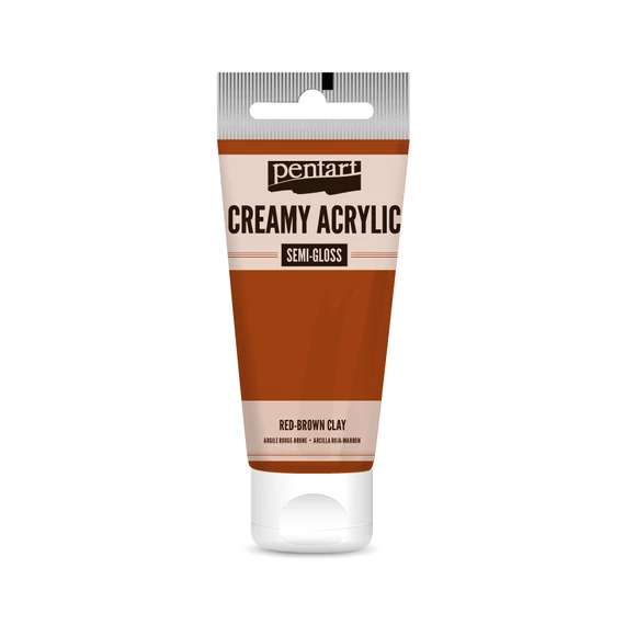 Pentart krémes selyemfényű akrilfesték 60 ml - vörösbarna agyag