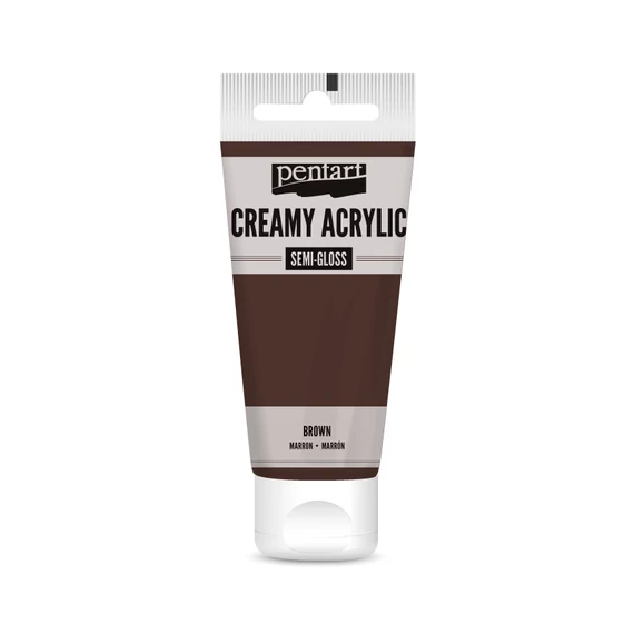 Pentart krémes selyemfényű akrilfesték 200 ml - barna