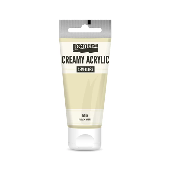 Pentart krémes selyemfényű akrilfesték 200 ml - elefántcsont