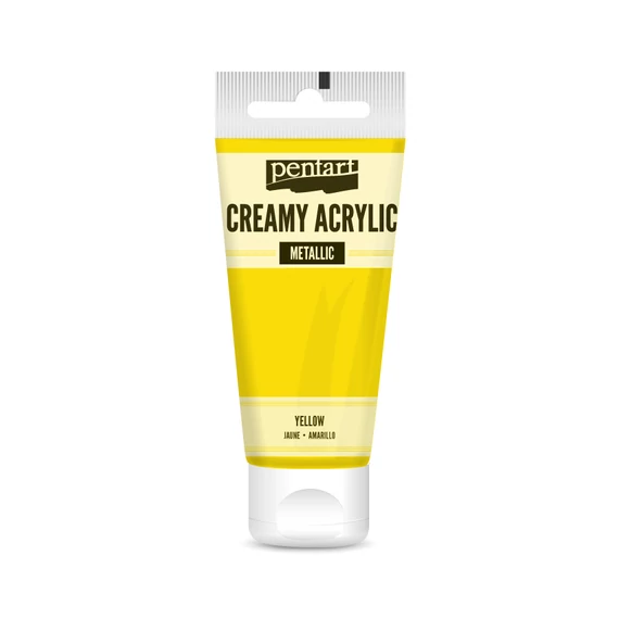 Pentart krémes selyemfényű akrilfesték 60 ml - sárga
