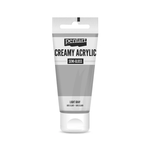 Pentart krémes selyemfényű akrilfesték 60 ml - világosszürke