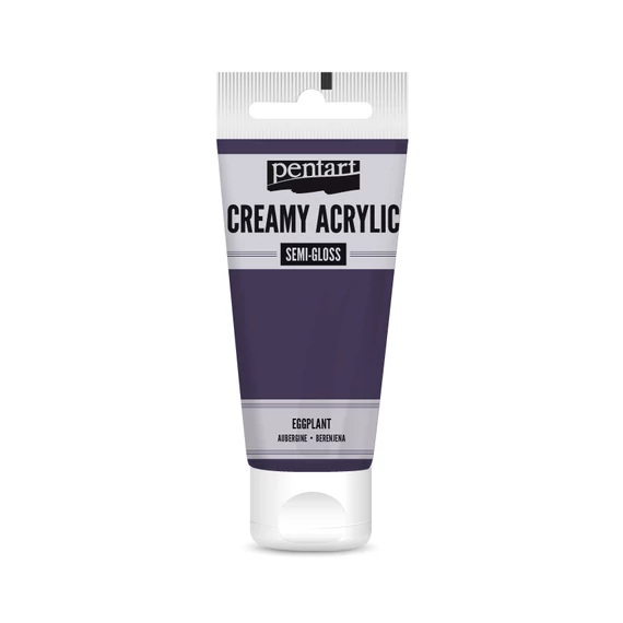 Pentart krémes selyemfényű akrilfesték 60 ml - padlizsán