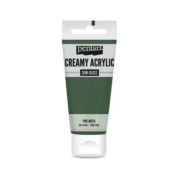 Pentart krémes selyemfényű akrilfesték 60 ml - fenyőzöld