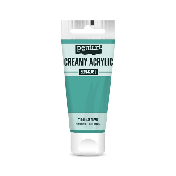 Pentart krémes selyemfényű akrilfesték 60 ml - türkizzöld
