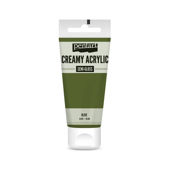 Pentart krémes selyemfényű akrilfesték 60 ml - oliva