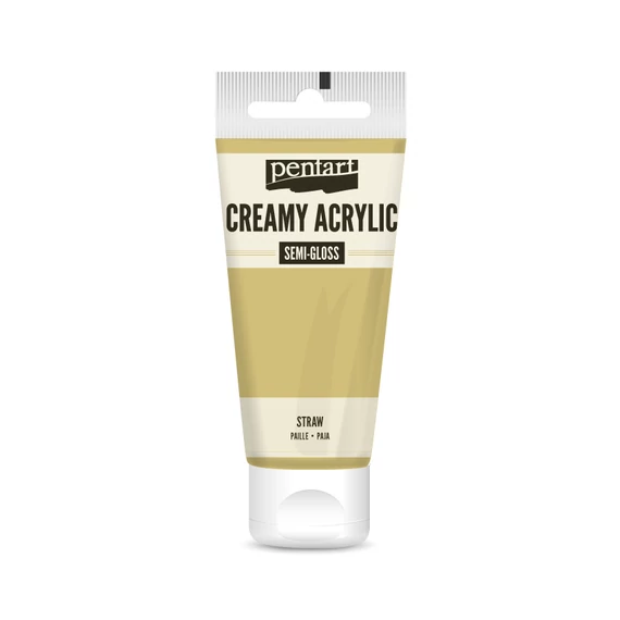Pentart krémes selyemfényű akrilfesték 60 ml - szalma